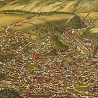 North Adams, MA in 1881 - Bird's Eye View, Aerial map, Panorama, Vintage, Antique map, Reproduction, Giclée, Framable, Fine Art. Wall map - Thumbnail 4