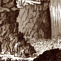 Niagara Falls, 1775 - Bird's Eye View, Aerial, Panorama, Vintage, Antique, Reproduction, Giclée, Framable, Fine Art, home decor, wall art - Thumbnail 1