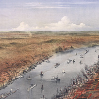 New York City in 1870 - Bird's Eye View Map, Aerial, Panorama, Vintage, Antique, Reproduction, Giclée, Framable, Fine Art - Thumbnail 3