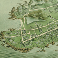 Newport, RI in 1878 - Bird's Eye View Map, Aerial Map, Panorama, Vintage Map, Antique, Reproduction, Giclée, Framable, Fine Art, History - Thumbnail 2