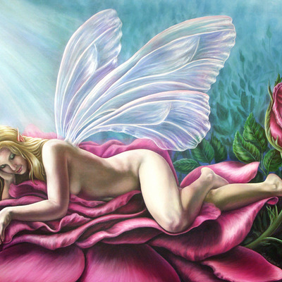 "sunkissed requiescense" fairy art print