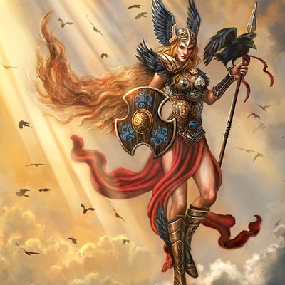 Valkyrie small viking norse giclee wall fantasy art print