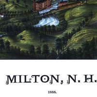 Milton, NH in 1888 - Bird's Eye View Map, Aerial, Panorama, Vintage, Antique, Reproduction, Giclée, Framable, Fine Art - Thumbnail 1