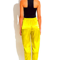 SATIN BOW TIE SASH JOGGER PANTS - Thumbnail 1