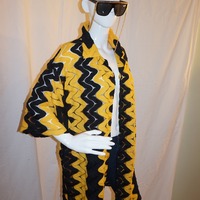 Vintage Trust Black/Yellow Lace Top,  Size 2X - Thumbnail 1