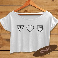 Indie rock band tee shirt The NBHD crop top  - Thumbnail 1