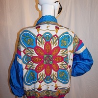 Vintage Murelli Blue/Pink Bomber Jacket, 2X - Thumbnail 3
