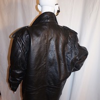 Vintage Element Black Leather Motorcycle Jacket, 2X - Thumbnail 3
