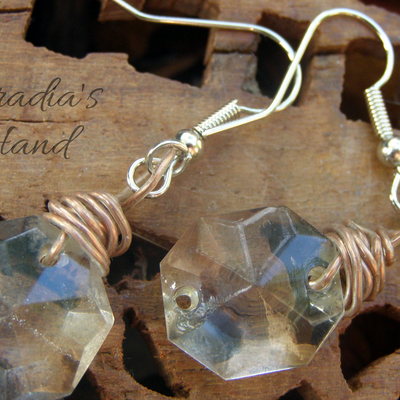 Elaine wire wrap earrings ~ vintage