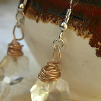 Elaine Wire Wrap Earrings ~ Vintage - Thumbnail 1