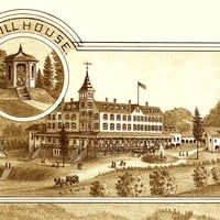 Littleton, NH in 1883 - Bird's Eye Map, Aerial map, Panorama map, Vintage map, Antique map, Reproduction, Giclée, Framable map, Fine Art - Thumbnail 4