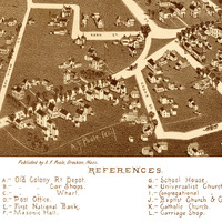 Hyannis, MA in 1884 - Bird's Eye View Map, Aerial, Panorama, Vintage, Antique, Reproduction, Giclée, Framable, Fine Art - Thumbnail 3
