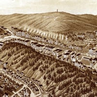 Hot Springs AR in 1888 - Bird's Eye View Map, Aerial map, Panorama, Vintage map, Antique map, Reproduction, Giclée, Wall map, Framable map - Thumbnail 3