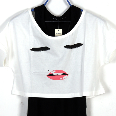 2pcs face cropped shirt - Thumbnail 4