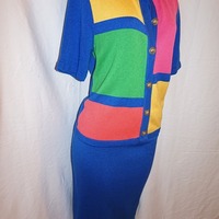 Vintage 2-Piece AMI Krits Blue Top/Skirt Set, XL - Thumbnail 1