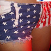 American Flag Sexy Shorts - Thumbnail 1