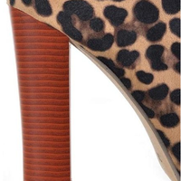 Leopard Ankle Motorcycle Boots - Thumbnail 3