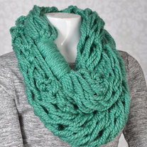 Arm Knit Scarf - Light Teal