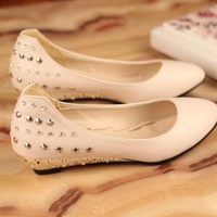 Rhinestone Pointed Toe Flats - Thumbnail 1