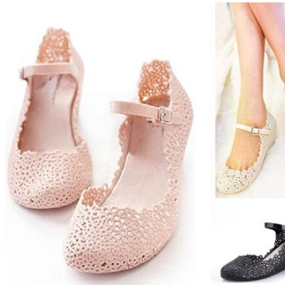 Jelly hollow ankle strap platform