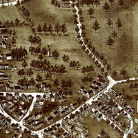 Exeter, NH in 1896 - Bird's Eye View Map, Aerial, Panorama, Vintage, Antique, Reproduction, Giclée, Framable, Fine Art - Thumbnail 3