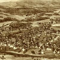 Dixfield, Maine in 1896 - Bird's Eye View Map, Aerial, Panorama, Vintage, Antique, Reproduction, Giclée, Framable, Fine Art - Thumbnail 4
