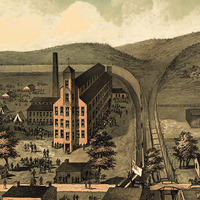 CSA Prison Pen, Salisbury NC 1864 - Bird's Eye View Map, Aerial, Panorama, Vintage, Antique, Reproduction, Giclée, Framable Art - Thumbnail 2