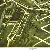 Clinton, MA in 1876 - Bird's Eye View Map, Aerial Map, Panorama Map, Vintage Map, Antique Map, Reproduction, Giclée, Framable Map, Fine Art - Thumbnail 2