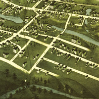 Clinton, MA in 1876 - Bird's Eye View Map, Aerial Map, Panorama Map, Vintage Map, Antique Map, Reproduction, Giclée, Framable Map, Fine Art - Thumbnail 3