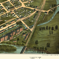 Chicopee, MA in 1878 - Bird's Eye View Map, Aerial Map, Panorama Map, Vintage Map, Antique Map, Reproduction, Giclée, Framable Map, Fine Art - Thumbnail 3