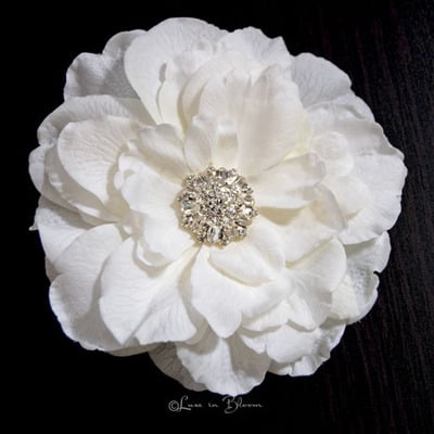 Wedding hair flower, realistic bridal hair flower - elegant muse #rf702 by luxe in bloom