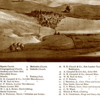 Cherryfield, Maine in 1896 - Bird's Eye View Map, Aerial, Panorama, Vintage, Antique, Reproduction, Giclée, Framable, Fine Art - Thumbnail 2