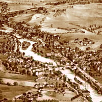 Cherryfield, Maine in 1896 - Bird's Eye View Map, Aerial, Panorama, Vintage, Antique, Reproduction, Giclée, Framable, Fine Art - Thumbnail 4