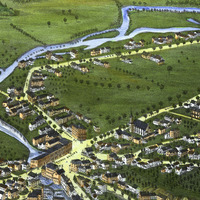 Bristol, NH in 1884 - Bird's Eye View Map, Aerial, Panorama, Vintage, Antique, Reproduction, Giclée, Framable, Fine Art - Thumbnail 4