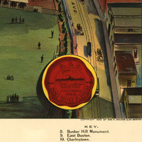 View of Boston, MA in 1902 - Beach & Clarridge Co., Makers of Soda Water Flavors - Bird's Eye, Panorama, Vintage, Antique, Reproduction Art - Thumbnail 2