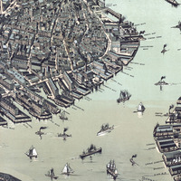 Boston, MA in 1899 - Bird's Eye View Map, Aerial, Panorama, Vintage, Antique, Reproduction, Giclée, Framable, Fine Art - Thumbnail 4