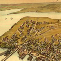 Beverly, MA in 1886 - Bird's Eye View Map, Aerial Map, Panorama Map, Vintage Map, Antique Map, Reproduction, Giclée, Framable Map, Fine Art - Thumbnail 3