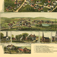 Barre, MA in 1891 - Bird's Eye View Map, Aerial Map, Panorama Map, Vintage Map, Antique Map, Reproduction, Giclée, Framable Map, Fine Art - Thumbnail 2