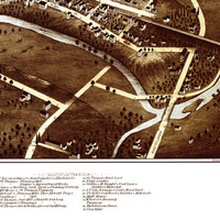 St. Thomas, Ontario, Canada in 1875 - Bird's Eye View, Aerial, Panorama, Vintage, Antique, Reproduction, Giclée, Framable, Fine Art, home, wall art - Thumbnail 3