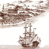 Quebec City, Quebec, Canada in 1755 - Bird's Eye View, Aerial, Panorama, Vintage, Antique, Reproduction, Giclée, Framable, Fine Art, Wall Art - Thumbnail 1