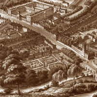Oxford, England: The City and the University in 1850 - Bird's Eye, Panorama, Vintage, Antique, Reproduction, Framable, Fine Art, wall art - Thumbnail 4