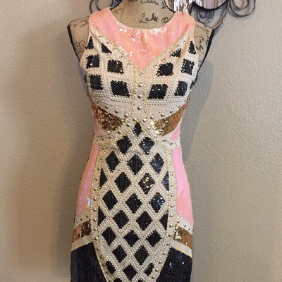 Sequin studded dress