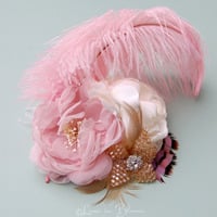 Wedding Hair Piece Mini Hat Vintage Inspired Style #MH506 : Luxe in Bloom  - Thumbnail 3