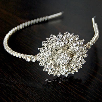 Wedding headband vintage inspired - style # rh405 by luxe in bloom  