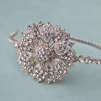 Wedding Headband Vintage Inspired - Style # RH405 By Luxe in Bloom   - Thumbnail 1