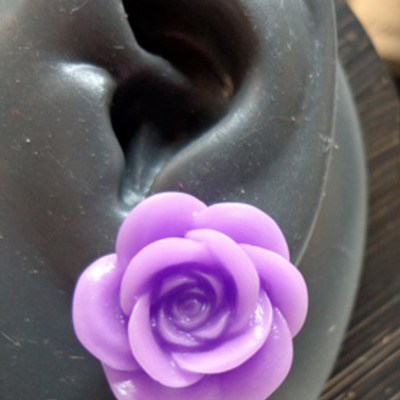 Large flower earrings