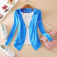 Sweet Lace Candy Color Sweater Cardigan - Thumbnail 2