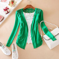 Sweet Lace Candy Color Sweater Cardigan - Thumbnail 3