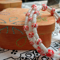 Red and White Wrap Bracelet - Thumbnail 1
