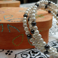 Black and White Wrap Bracelet - Thumbnail 1